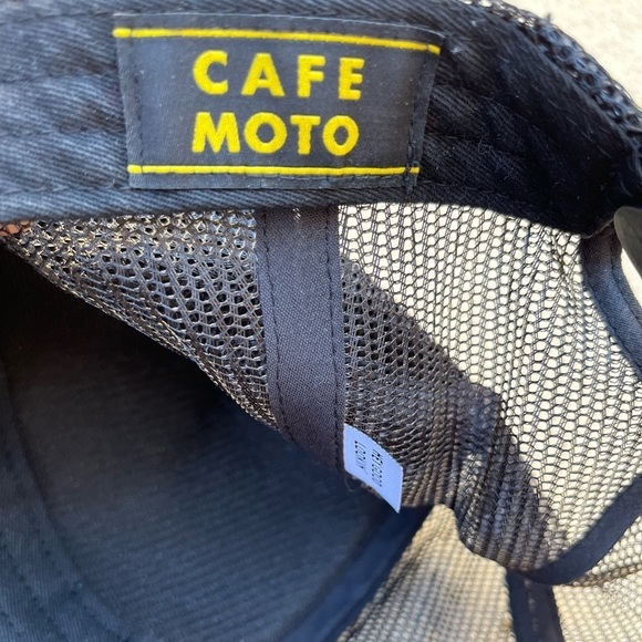 Cafe Moto Snapback Hat Cap Black Spell-Out Logo One Size Craft Coffee Racer SD - Picture 7 of 9